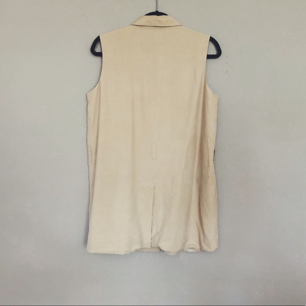 SOLD Vintage silk trench vest jacket - Picture 2 of 10